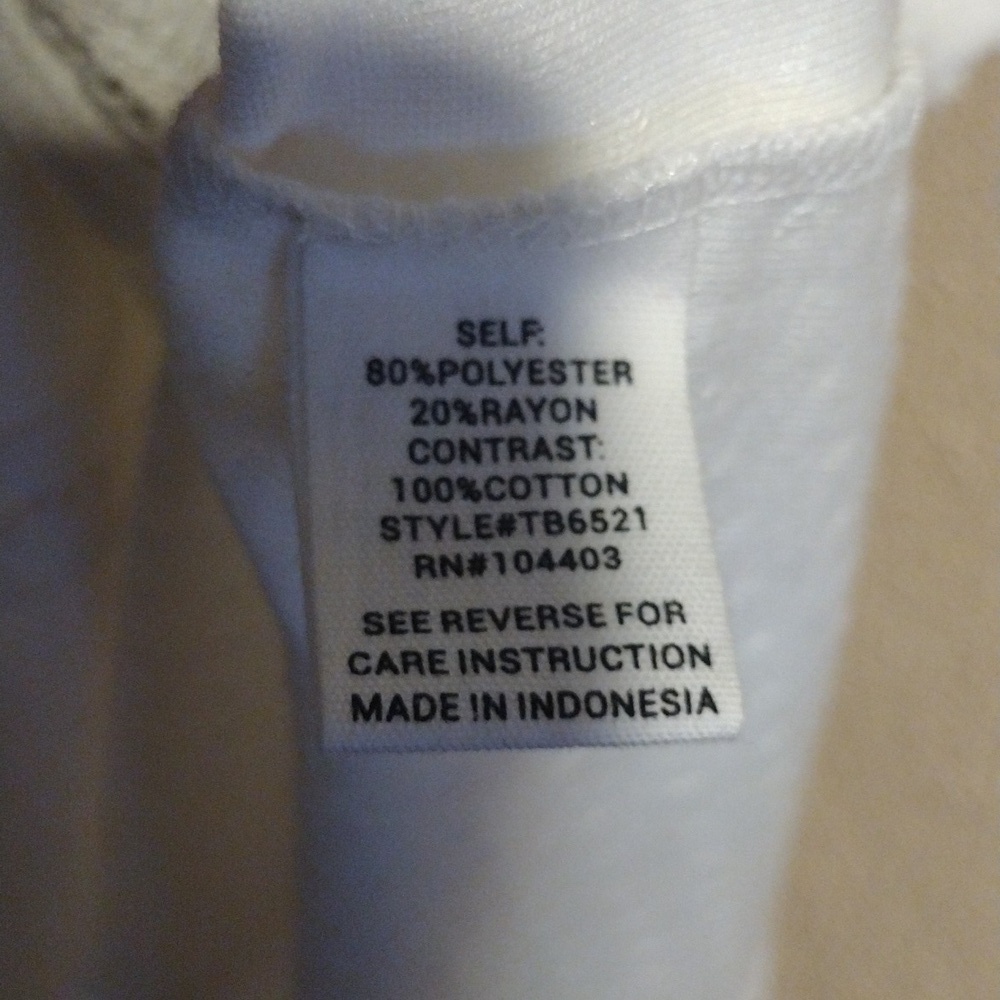 White Mine Short Sleeve Top with Swiss Dot and Eyelet Lace Detail L - Picture 5 of 6